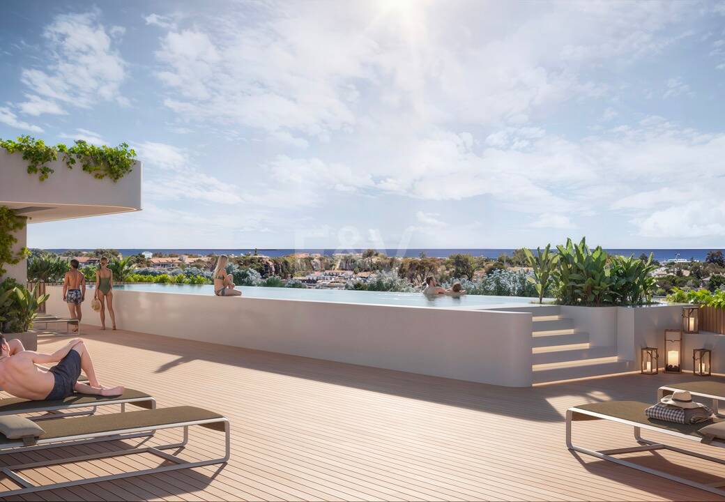 Appartement élégant avec piscines intérieures et extérieures, spa et salle de gym