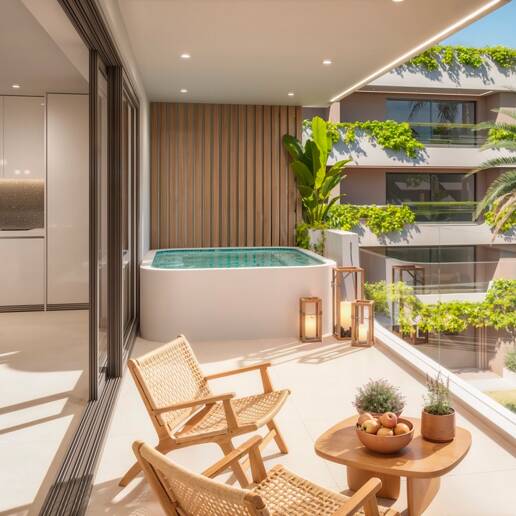 Apartamento Elegante con Piscinas Interior y Exterior, Spa y Gimnasio