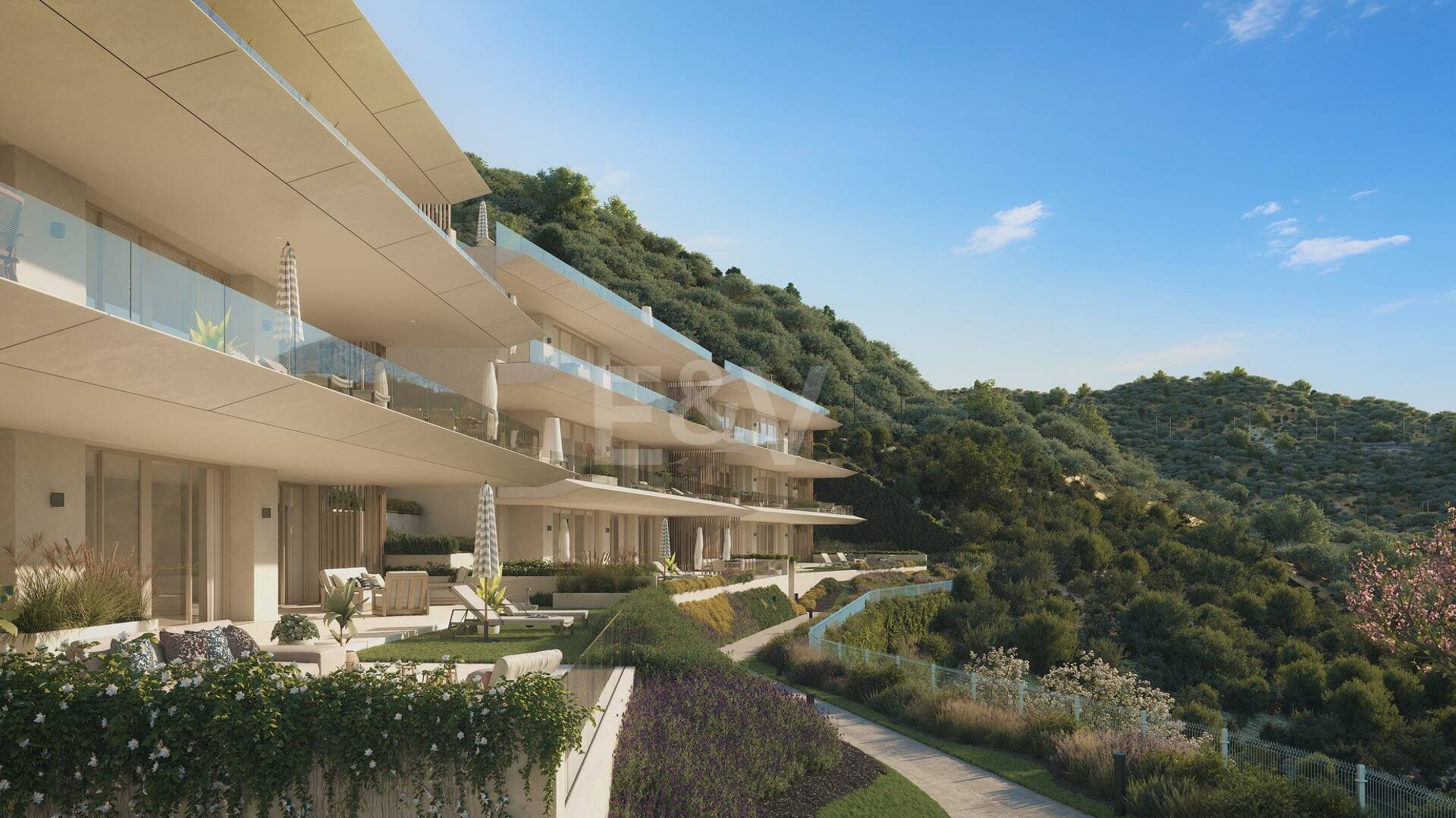 Samtida komfort och ljusfylld designer lägenhet med Sea Views