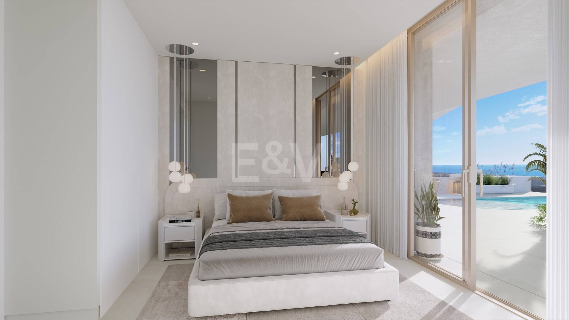 Samtida komfort och ljusfylld designer lägenhet med Sea Views