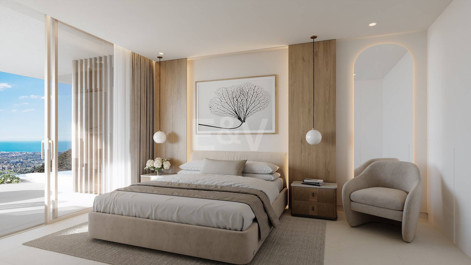 Contemporary Comfort and Light-Filled Designer apartment with Sea Views