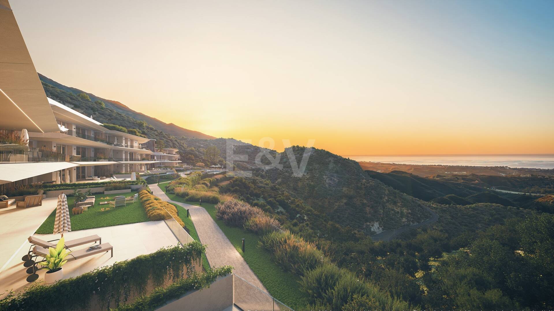 Samtida komfort och ljusfylld designer lägenhet med Sea Views