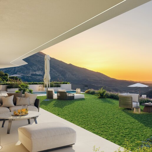 Luxury Garden Apartment with Panoramic Sea Views