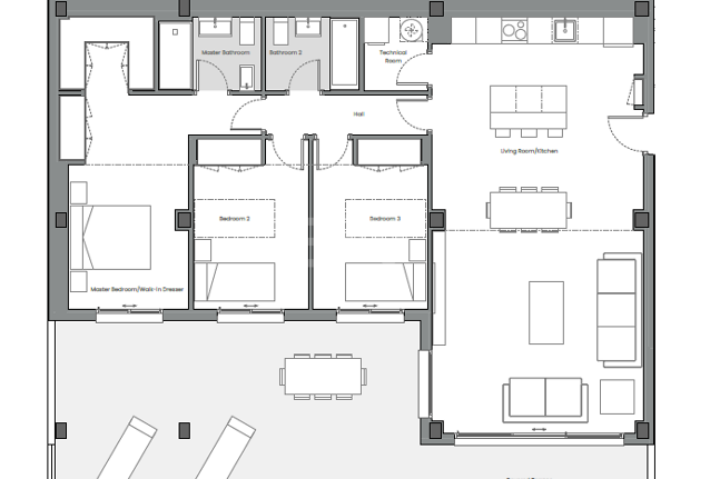 Apartamento sobre plano con vistas al mar en Altos de Los Monteros