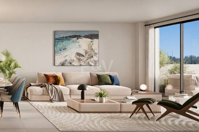 Apartamento sobre plano con vistas al mar en Altos de Los Monteros