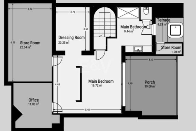 Sophistizierte Penthouse-Wohnung mit Panoramablick