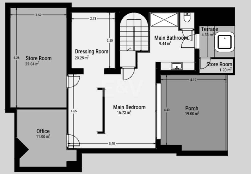 Sophistizierte Penthouse-Wohnung mit Panoramablick