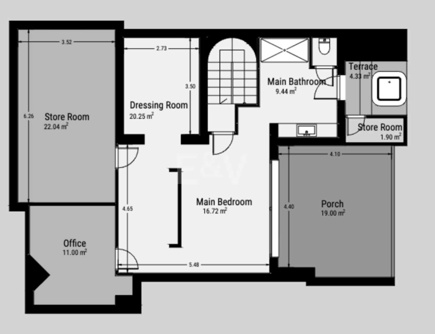 Sophistizierte Penthouse-Wohnung mit Panoramablick