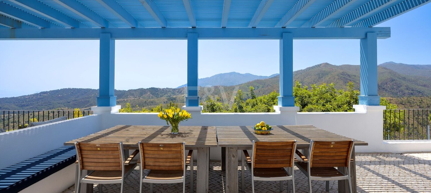 Cortijo stylu Villa z panoramiczne widoki na morze i kompletna prywatność