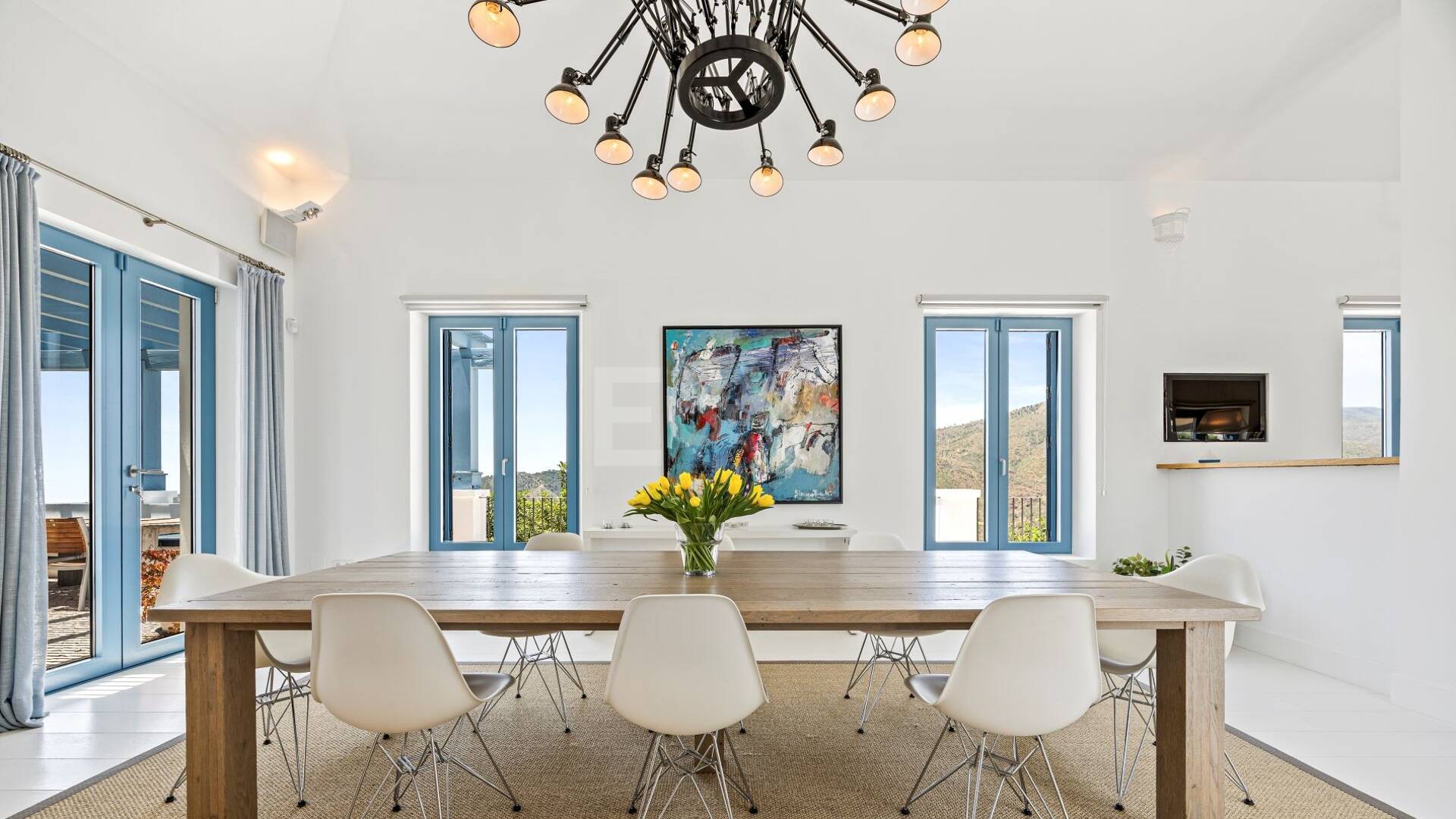 Villa de style Cortijo avec vue panoramique sur la mer et confidentialité complète