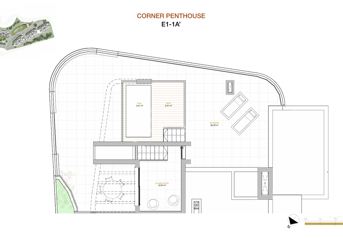 Spacieux duplex penthouse dans une communauté sécurisée avec des équipements de complexe hôtelier 5 étoiles