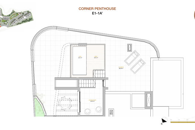 Spacieux duplex penthouse dans une communauté sécurisée avec des équipements de complexe hôtelier 5 étoiles