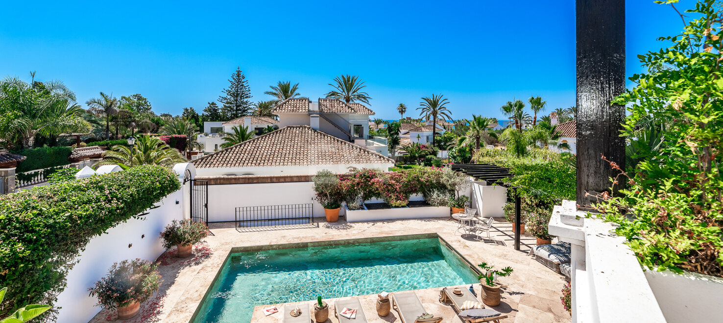 Boho Style Andalusian Villa steg till stranden i Marbesa