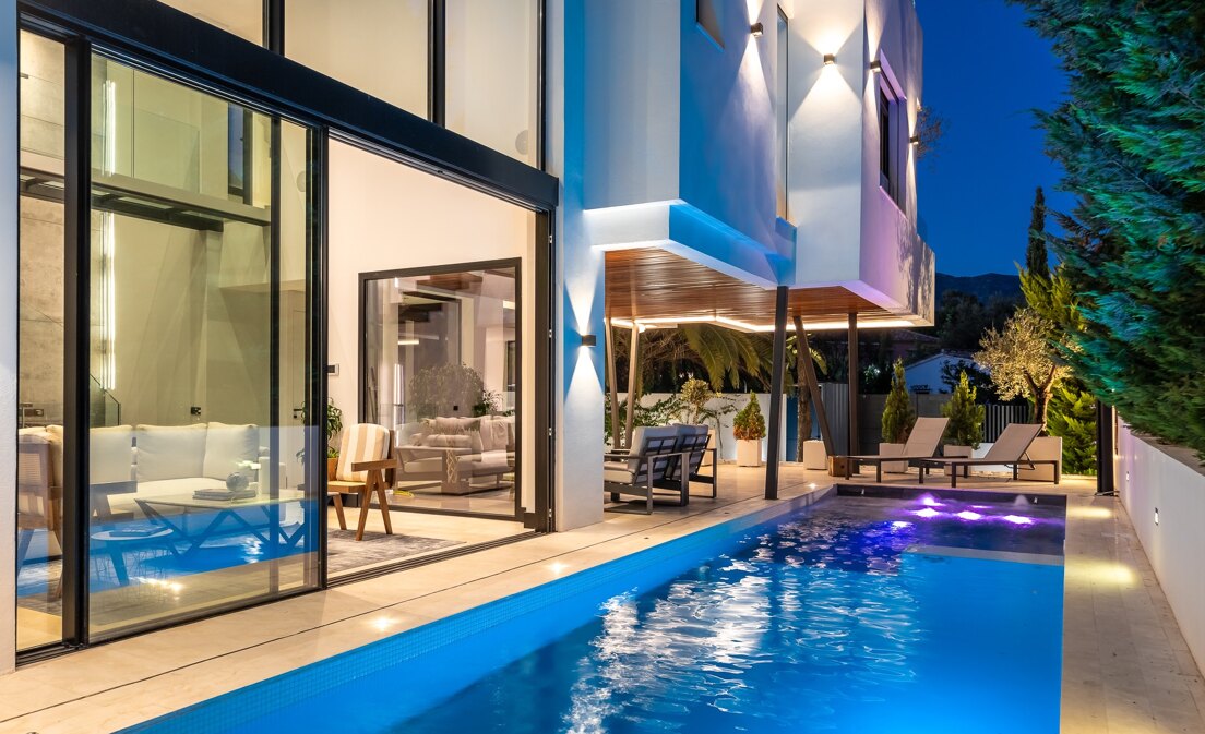 Maison contemporaine luxueuse et écologique à Casablanca, Marbella à partir de 21 000€/semaine