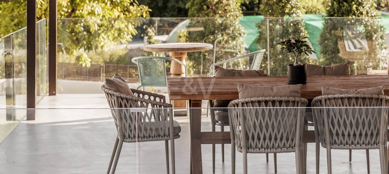 Lyx Boho Chic-stil Villa nära stranden på Golden Mile från 19 500 € / semana