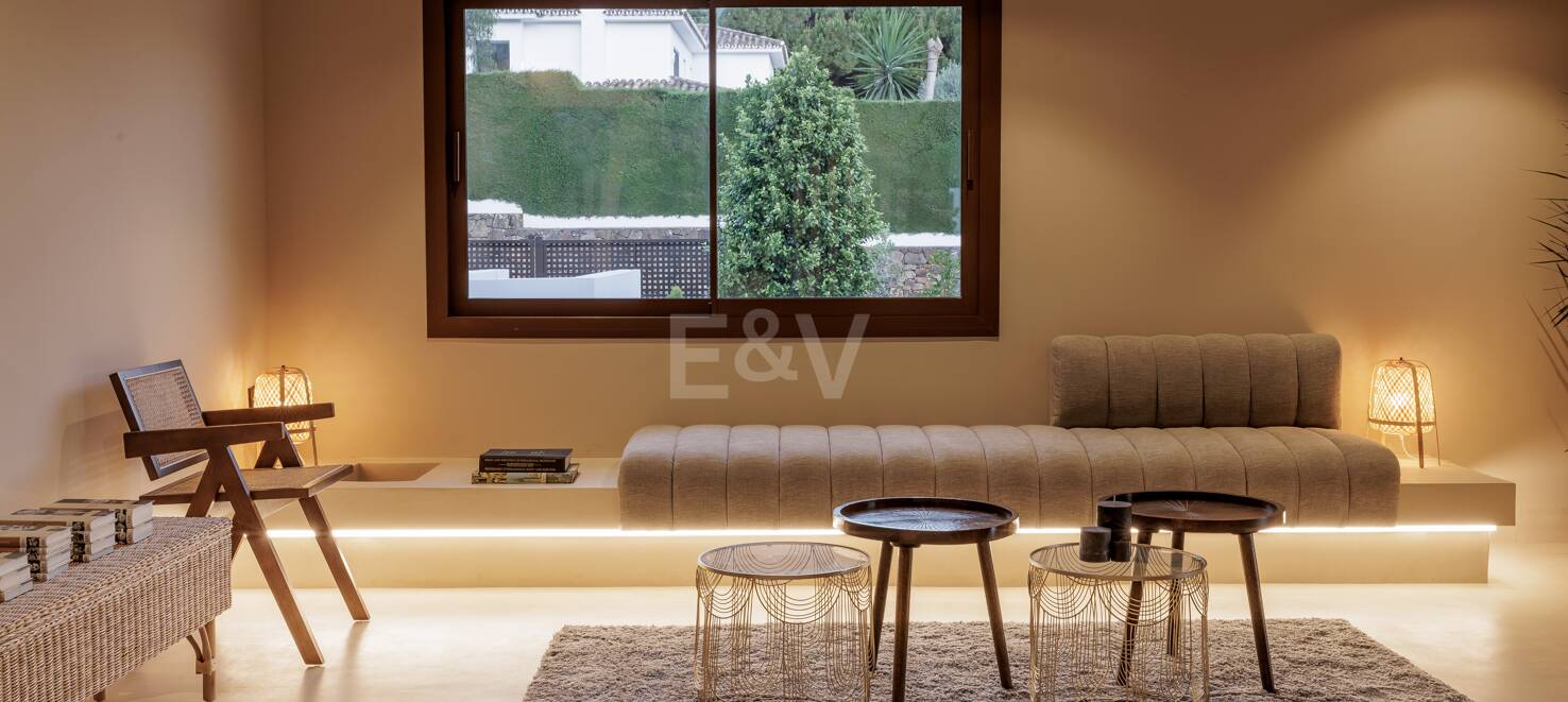 Lyx Boho Chic-stil Villa nära stranden på Golden Mile från 19 500 € / semana