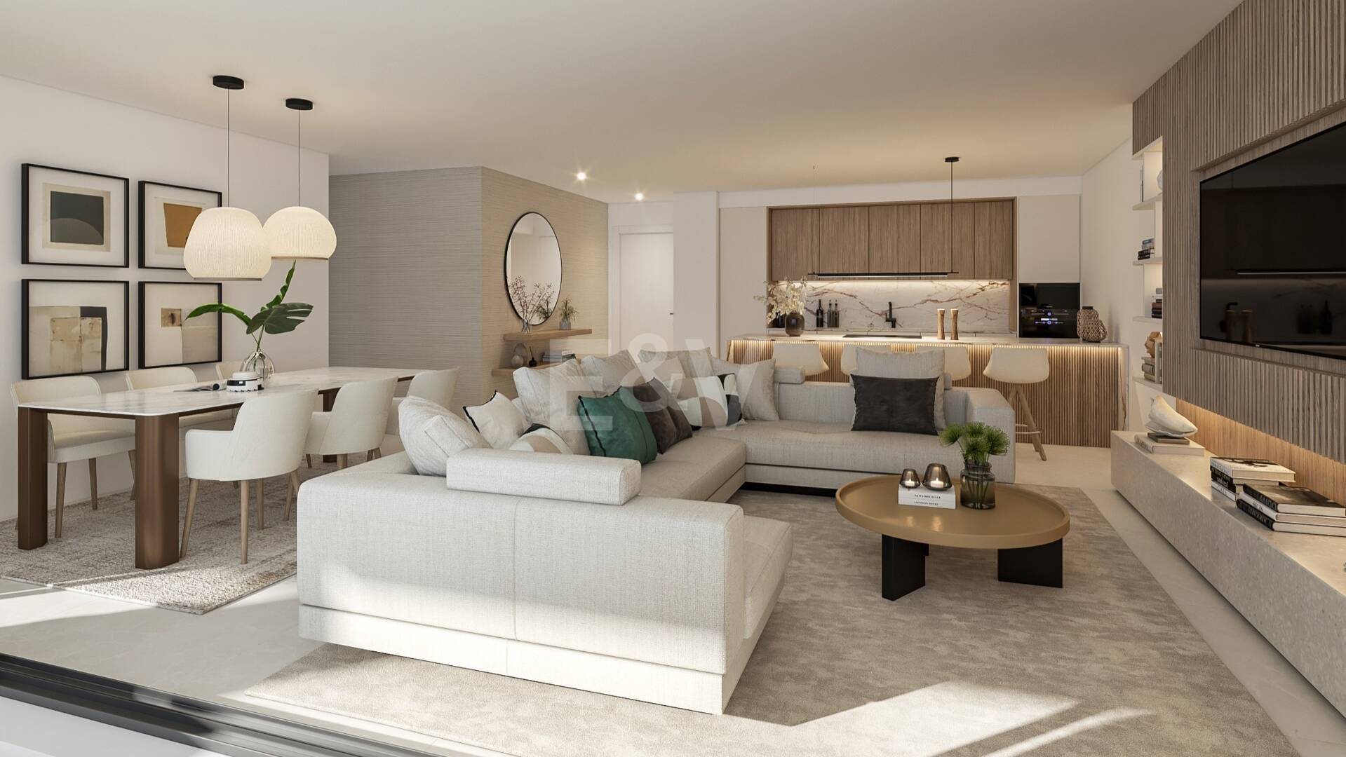 Penthouse exclusif avec piscine privée et vallée de golf panoramique Vues