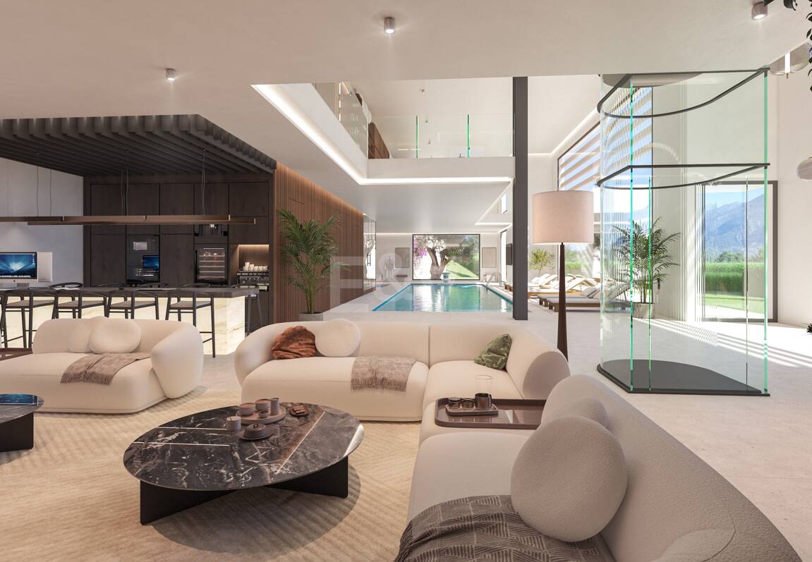 Penthouse exclusif avec piscine privée et vallée de golf panoramique Vues