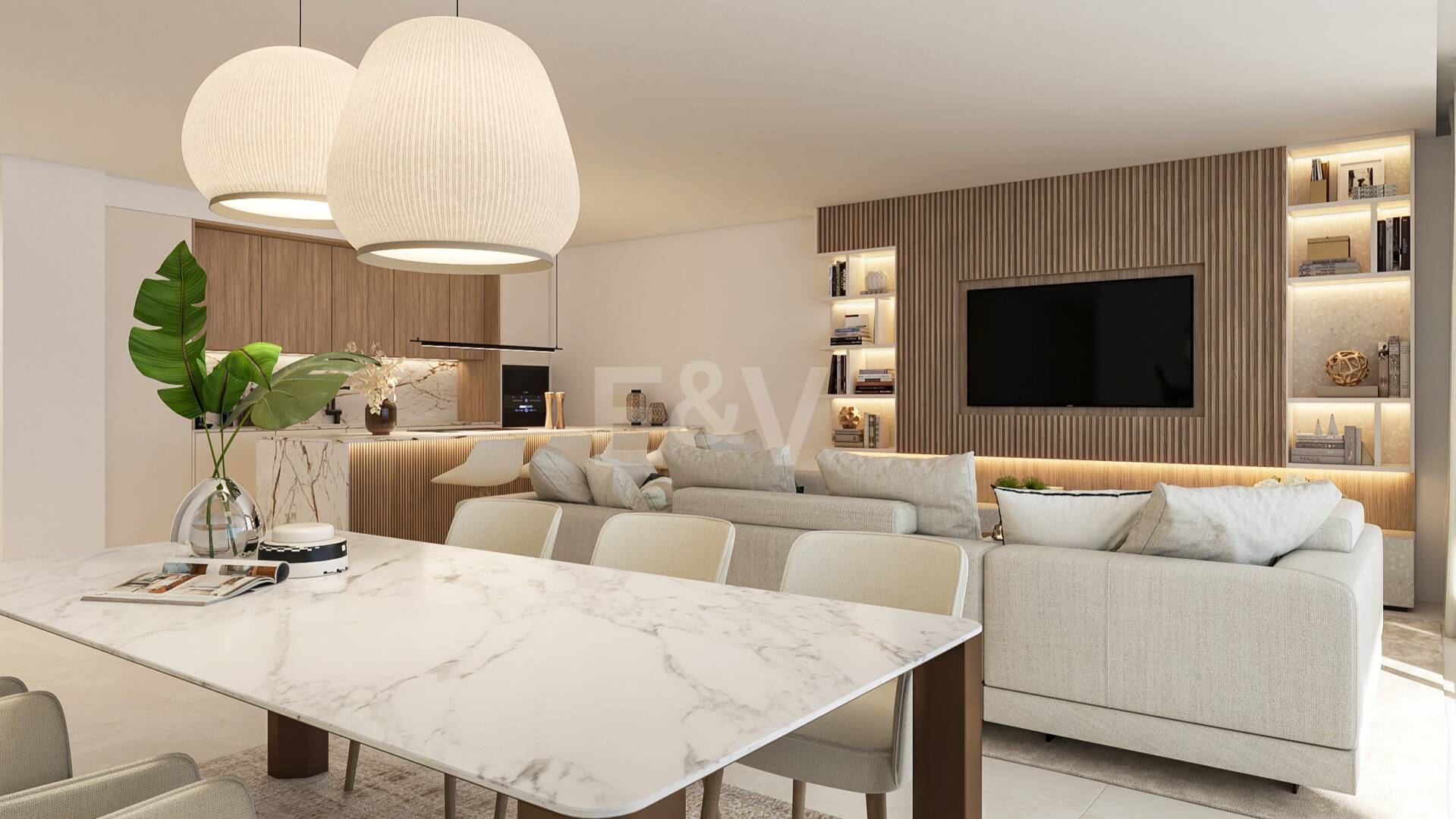 Penthouse exclusif avec piscine privée et vallée de golf panoramique Vues