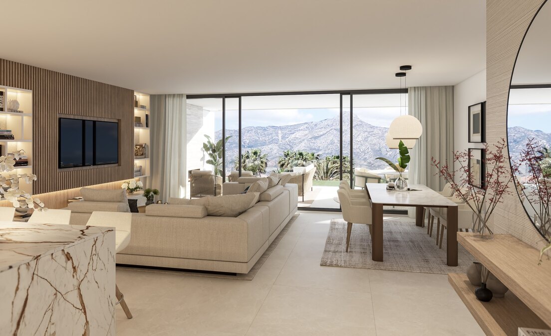 Diseño Contemporáneo Y Vida Al Aire Libre En Nueva Andalucía