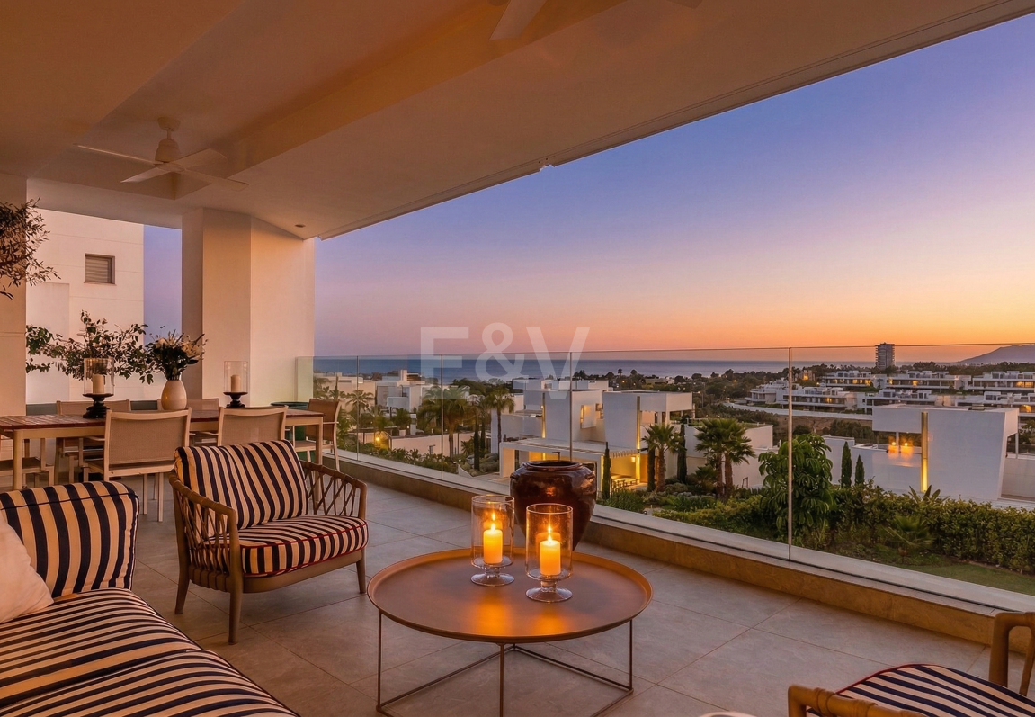 Exclusivo apartamento de 3 dormitorios con vistas del atardecer en Soul Marbella
