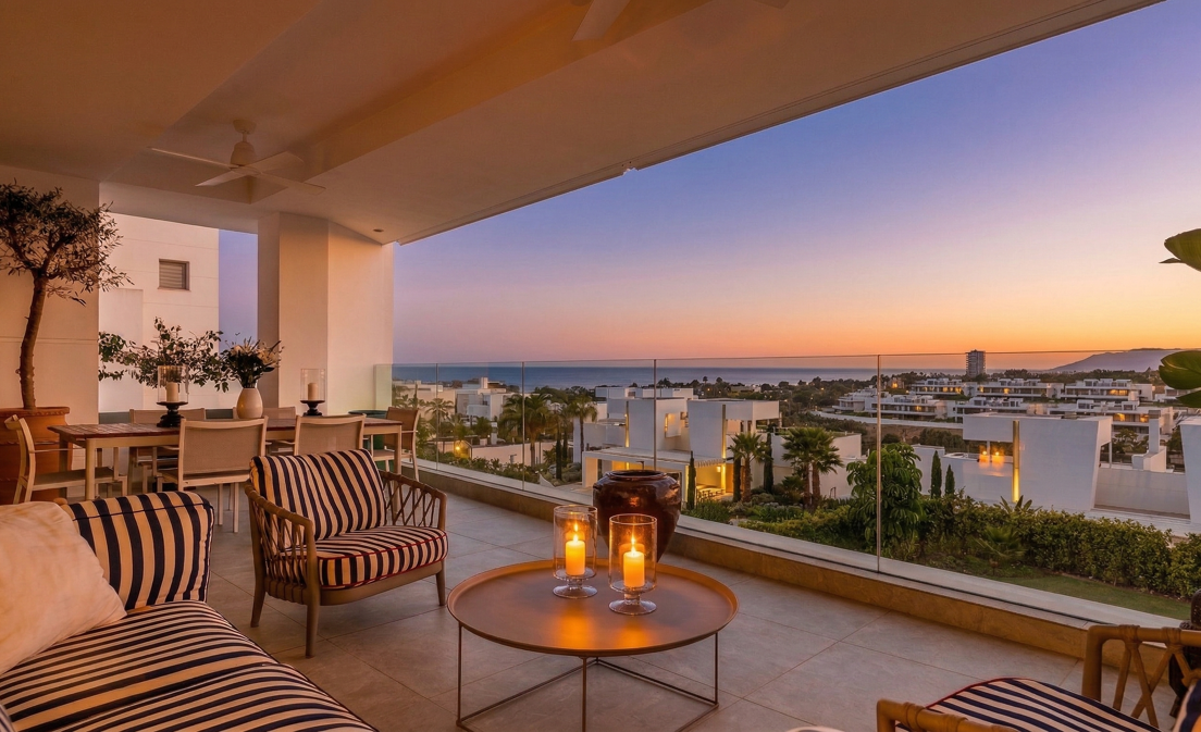 Exclusivo apartamento de 3 dormitorios con vistas del atardecer en Soul Marbella