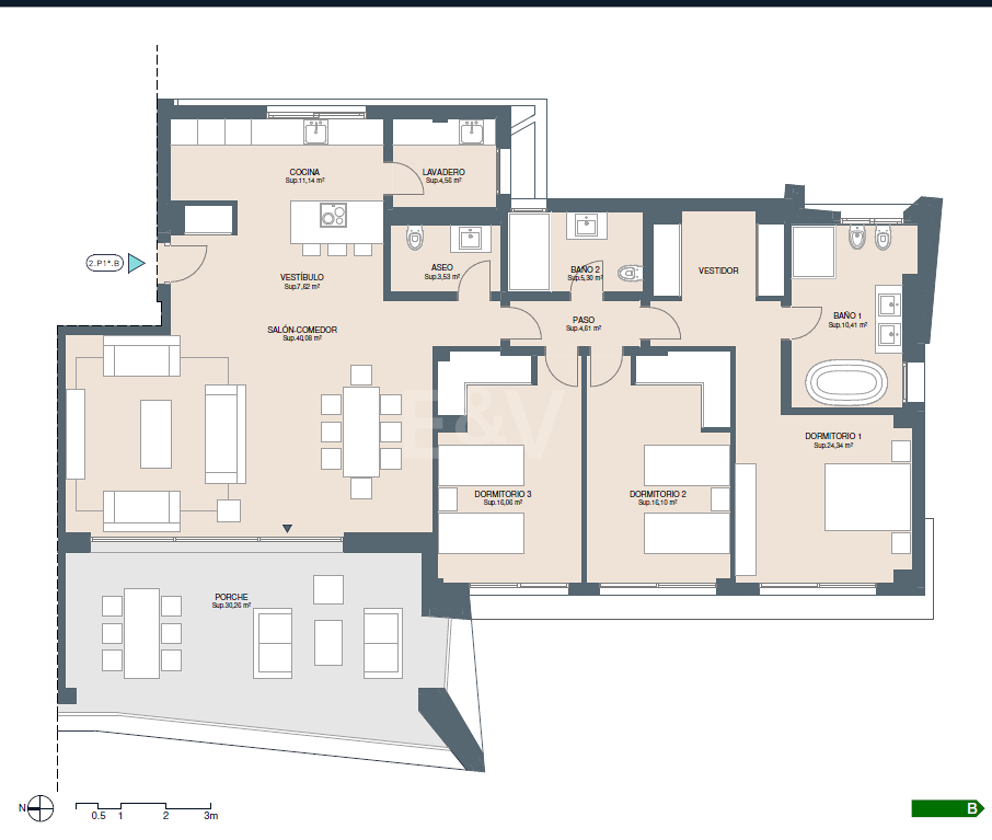 Exclusive Elegante 3-Zimmer-Wohnung mit Blick auf den Sonnenuntergang in Soul Marbella