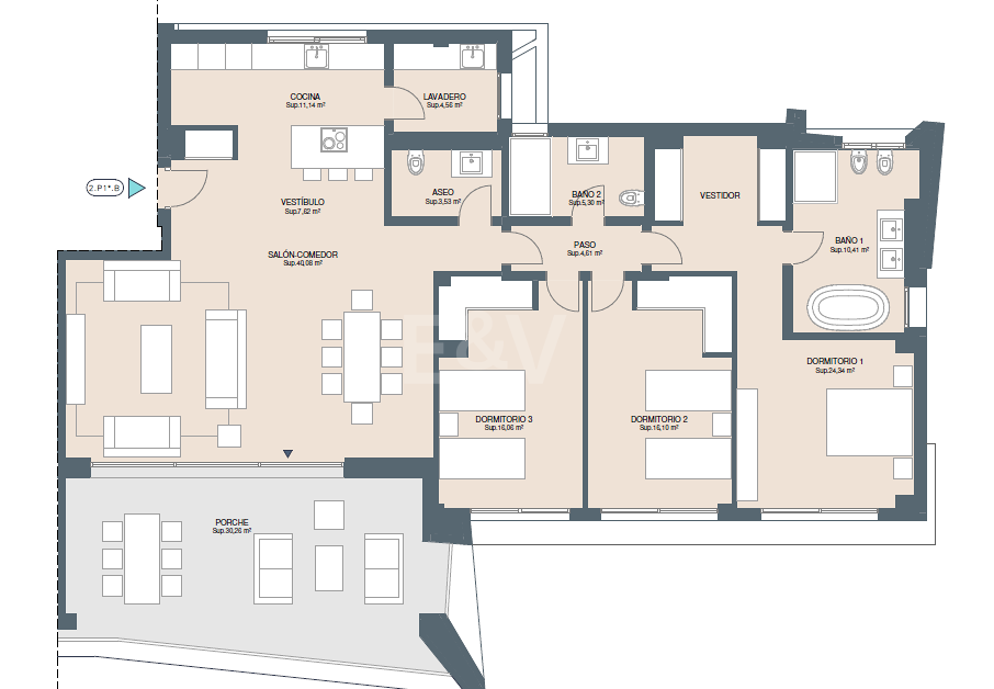 Exclusive Elegante 3-Zimmer-Wohnung mit Blick auf den Sonnenuntergang in Soul Marbella
