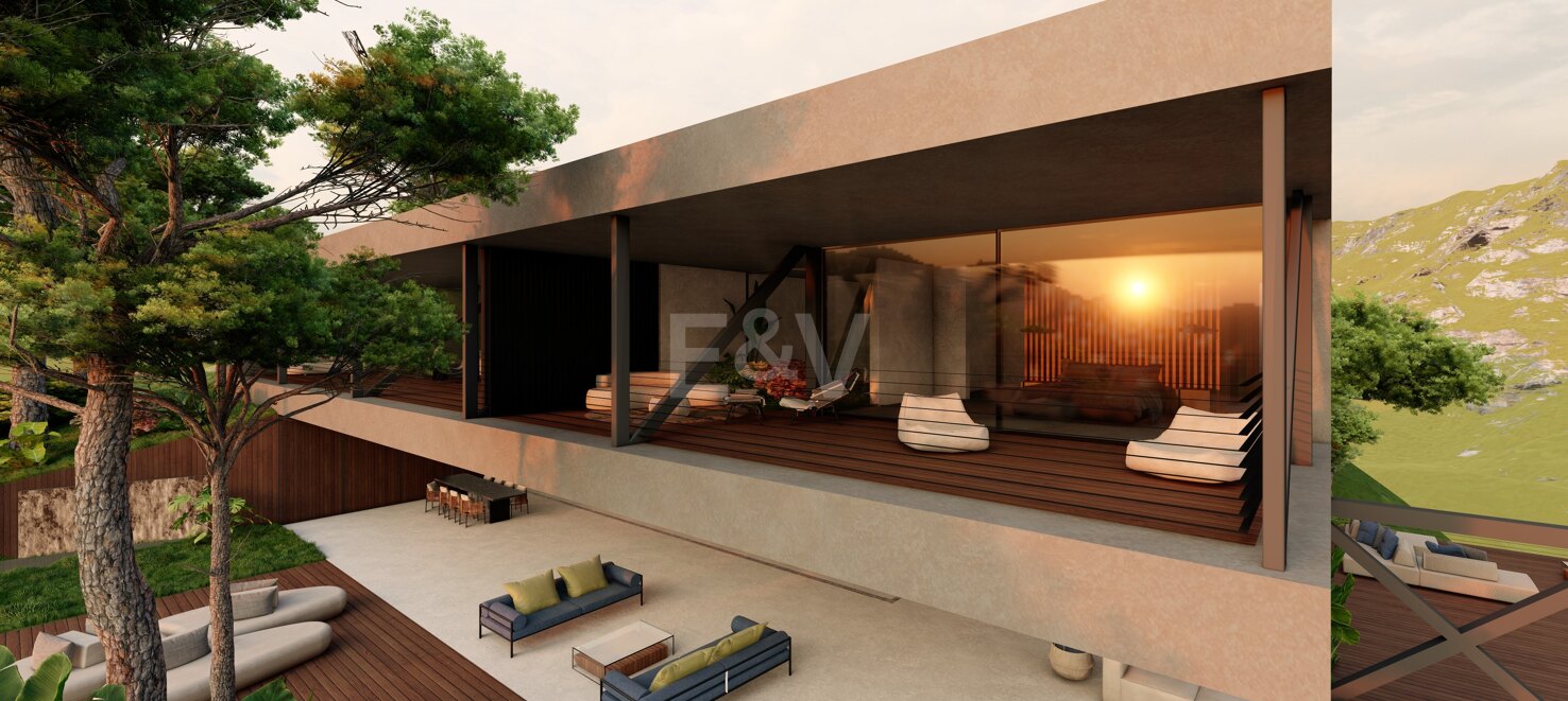 Moderne Avantgarde-Design-Villa im Einklang mit der Natur