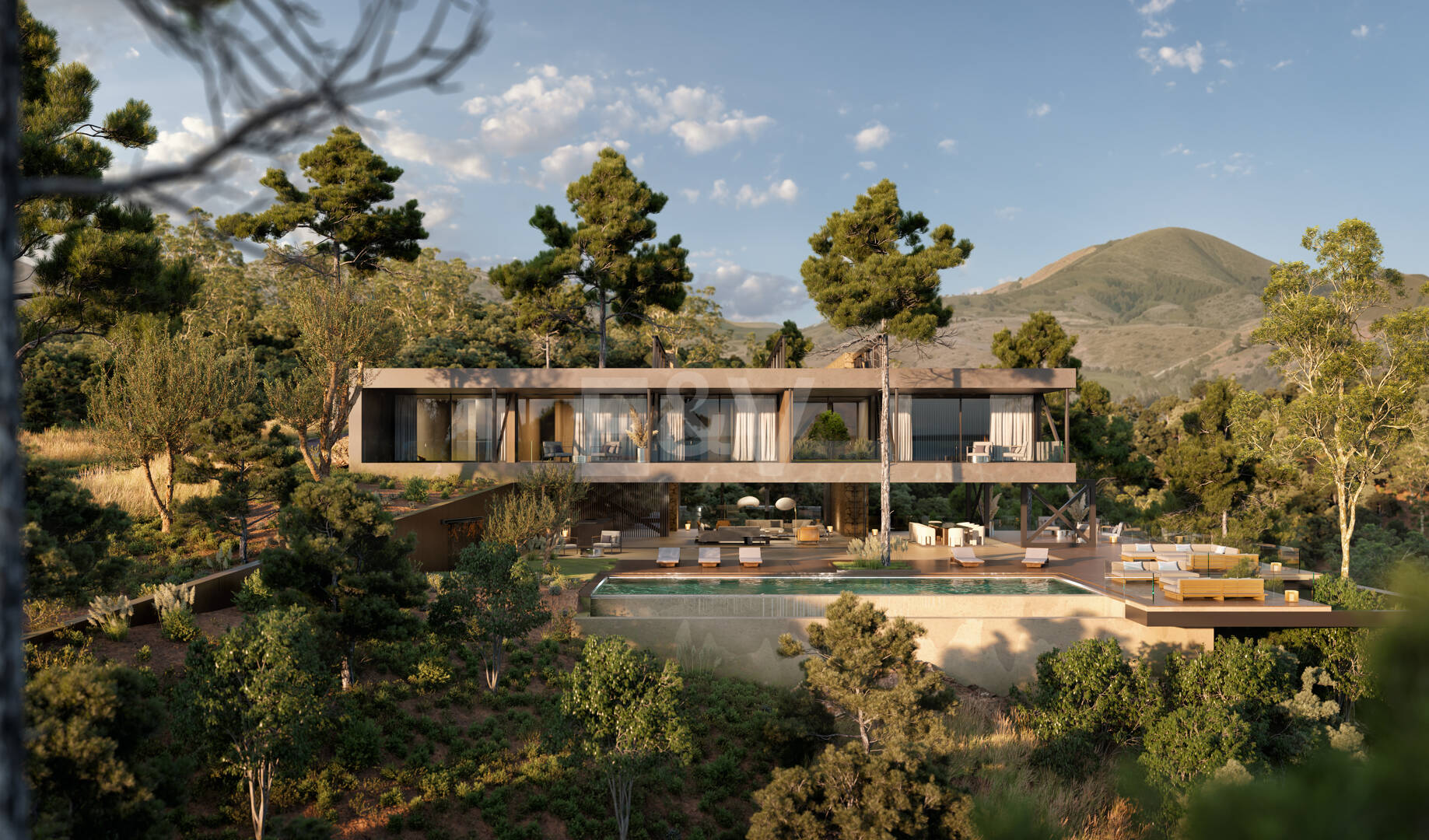 Modern Avant-Garde design Villa i harmoni med naturen