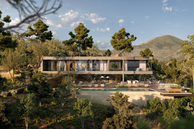 Modern Avant-Garde design Villa i harmoni med naturen