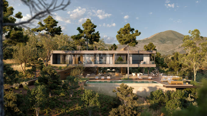 Villa de diseño moderno vanguardista en armonía con la naturaleza