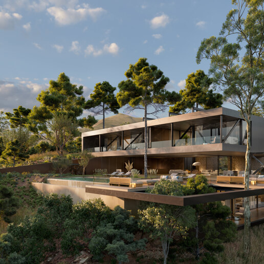 Villa moderne de design Avant-Garde en harmonie avec la nature