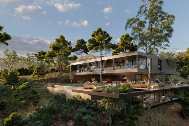 Modern Avant-Garde design Villa i harmoni med naturen