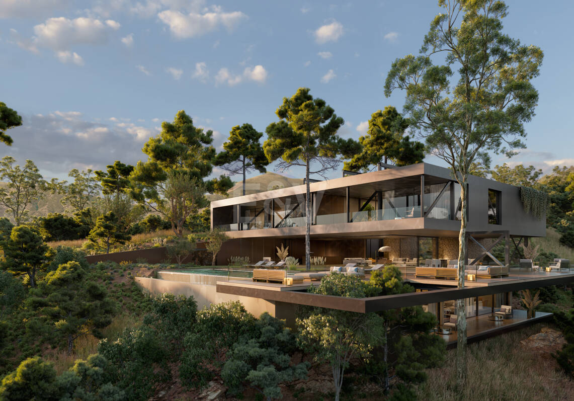 Moderne Avantgarde-Design-Villa im Einklang mit der Natur