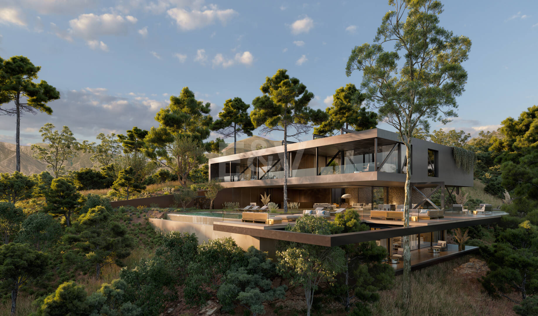 Nowoczesne Avant- Garde design Villa w Harmony z naturą