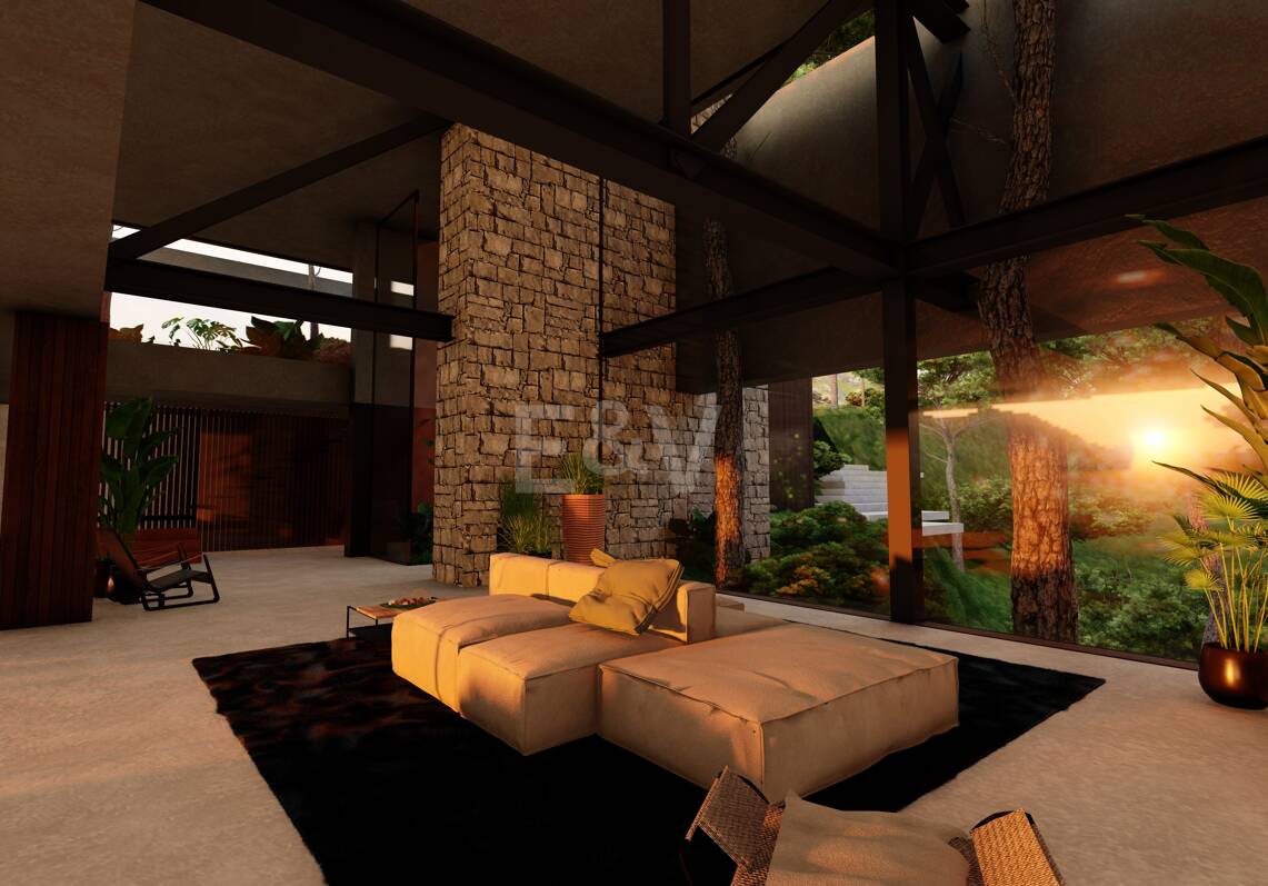 Moderne Avantgarde-Design-Villa im Einklang mit der Natur