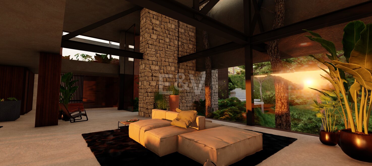 Moderne Avantgarde-Design-Villa im Einklang mit der Natur