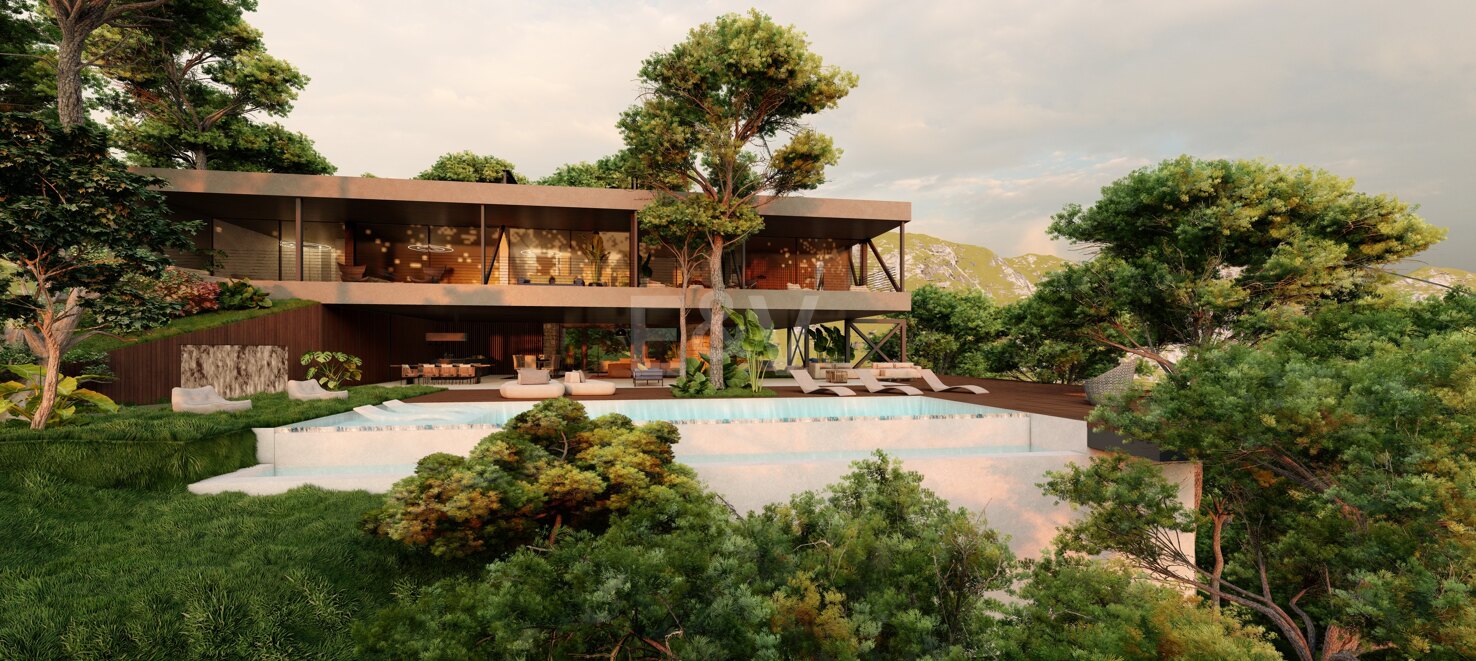 Moderne Avantgarde-Design-Villa im Einklang mit der Natur