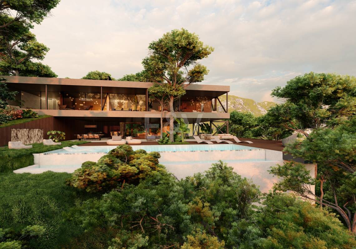 Moderne Avantgarde-Design-Villa im Einklang mit der Natur