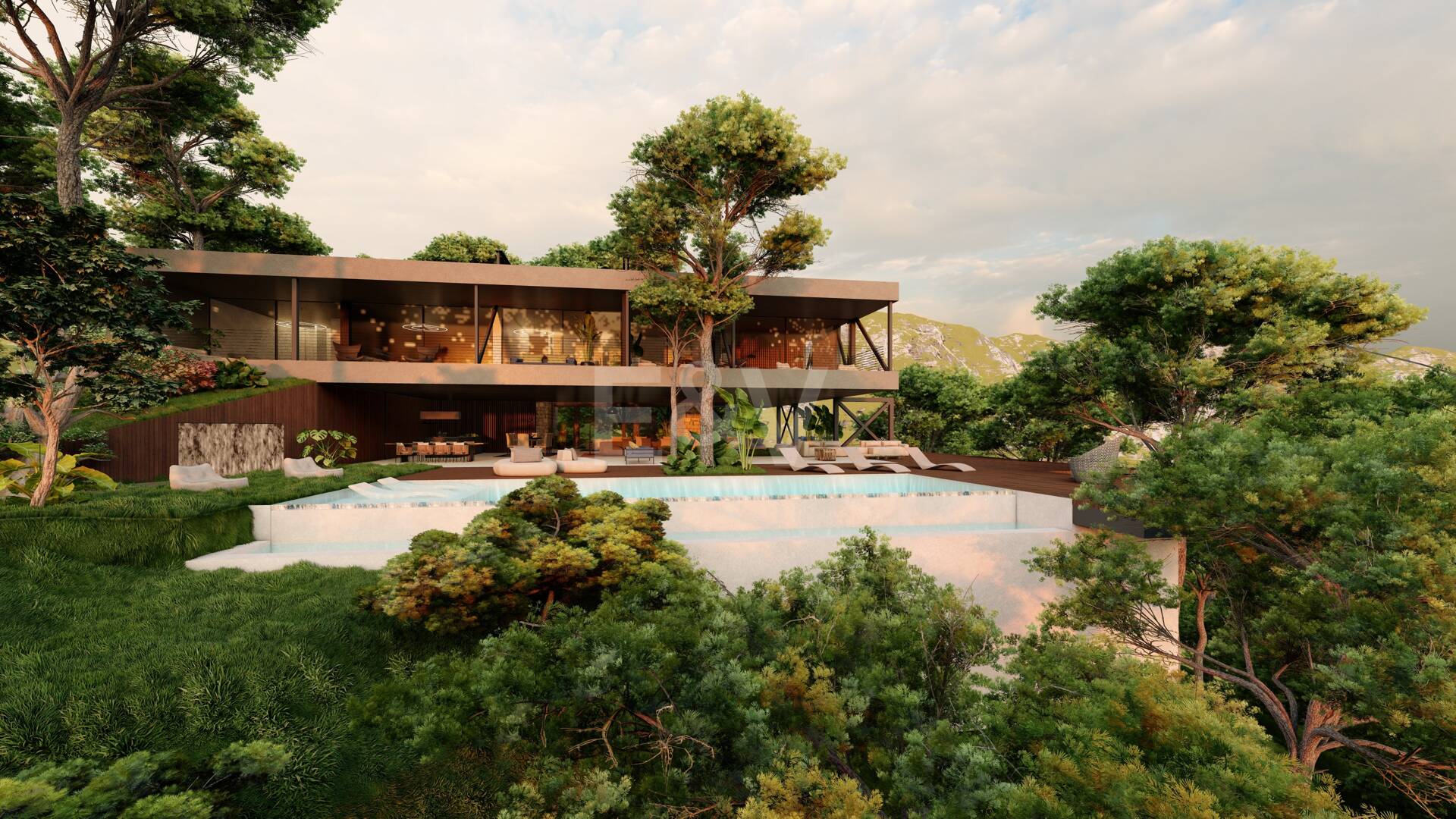 Nowoczesne Avant- Garde design Villa w Harmony z naturą