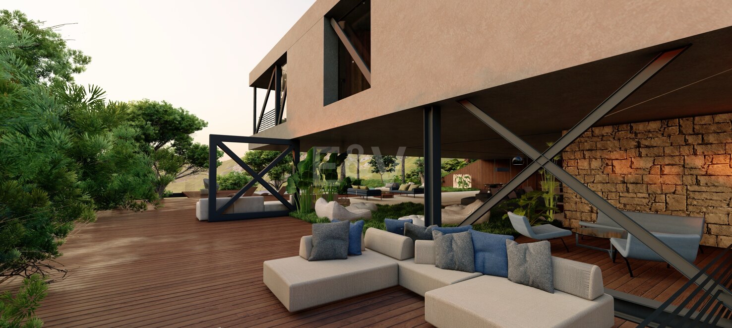 Moderne Avantgarde-Design-Villa im Einklang mit der Natur