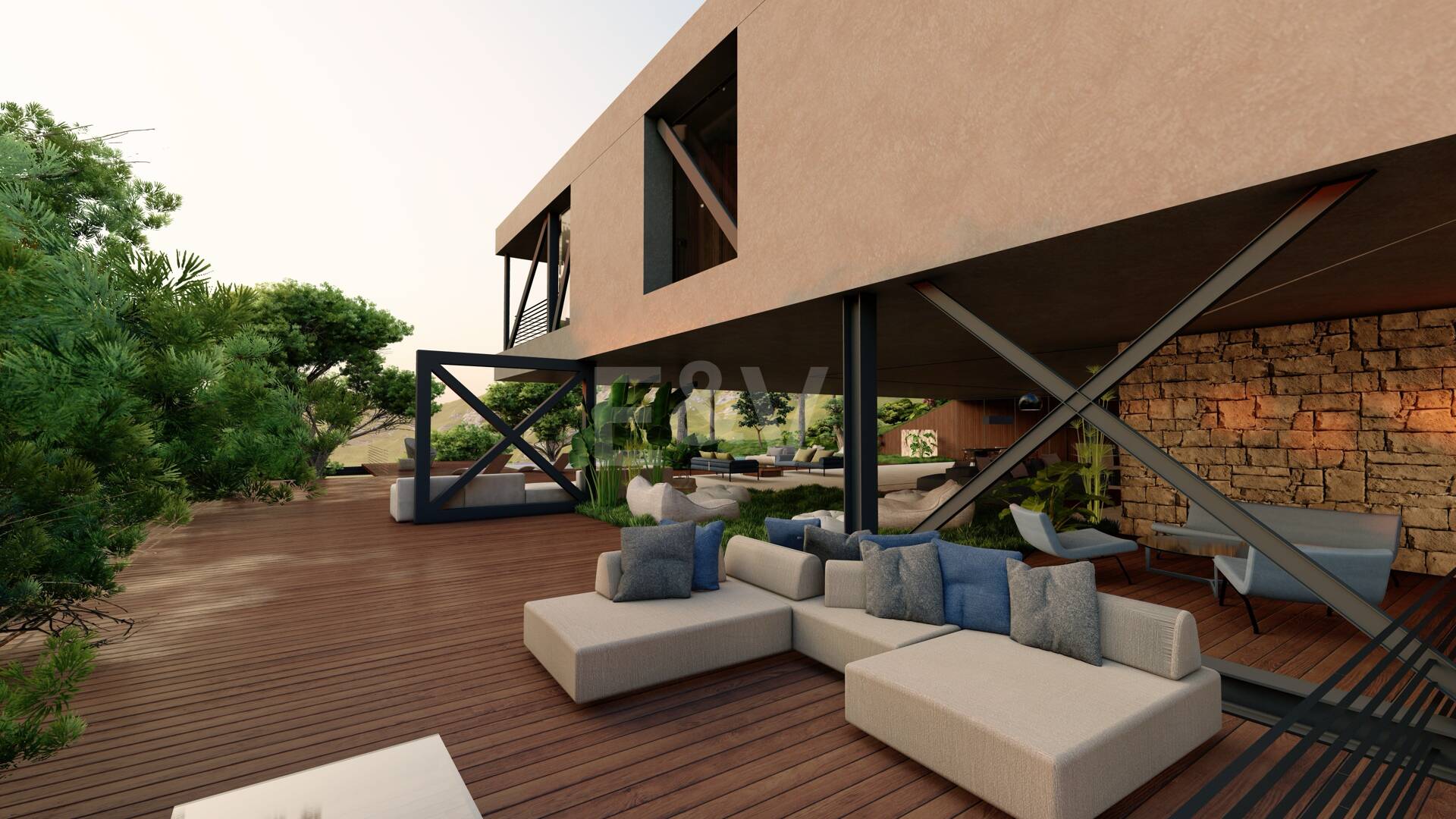 Nowoczesne Avant- Garde design Villa w Harmony z naturą