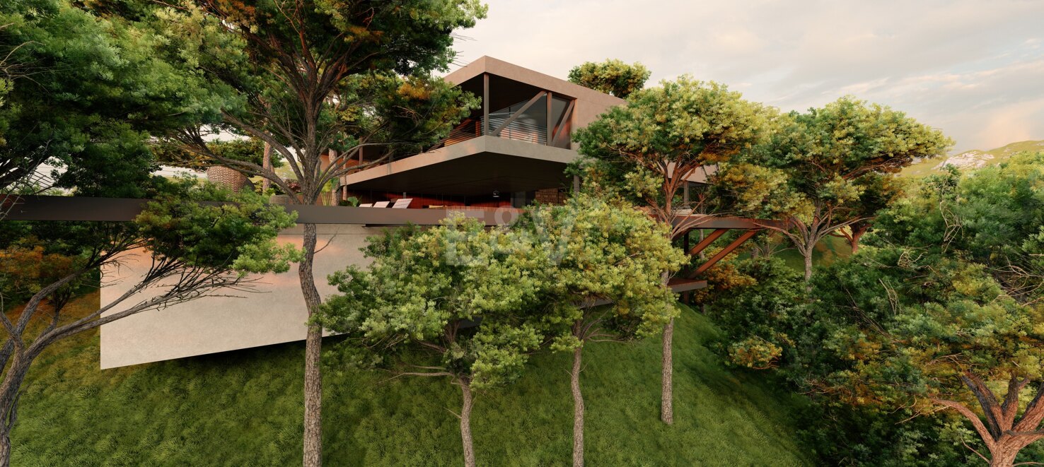 Moderne Avantgarde-Design-Villa im Einklang mit der Natur