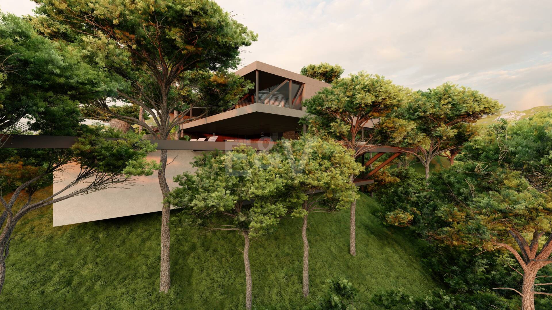 Nowoczesne Avant- Garde design Villa w Harmony z naturą