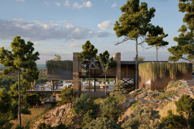 Modern Avant-Garde design Villa i harmoni med naturen