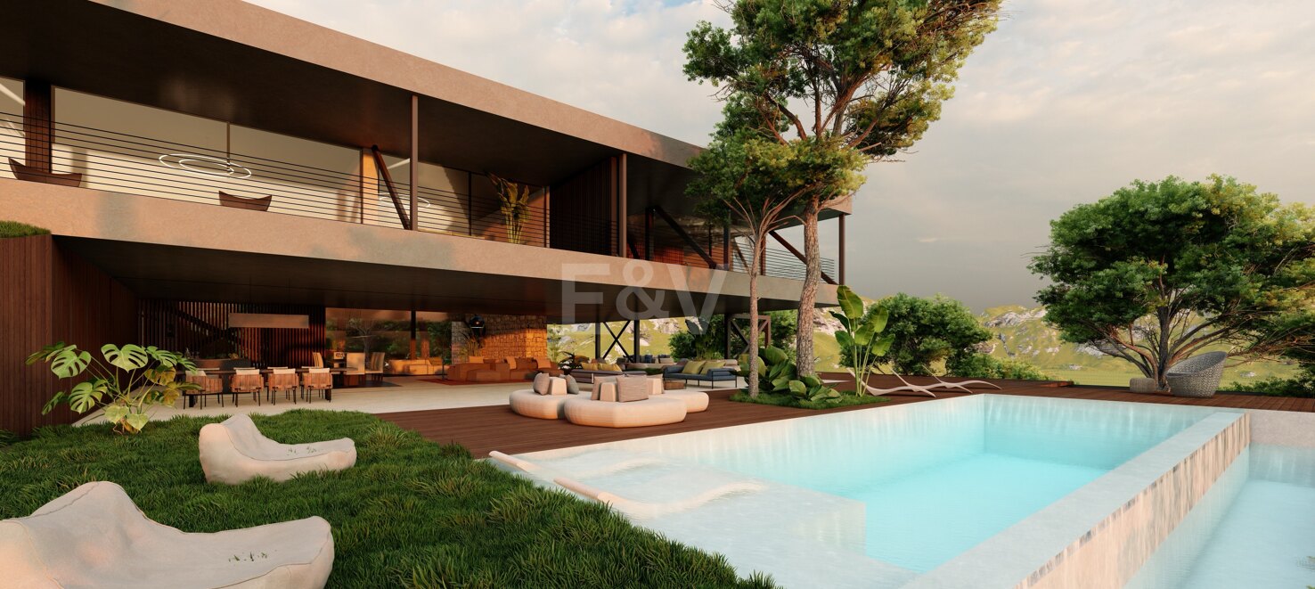 Moderne Avantgarde-Design-Villa im Einklang mit der Natur