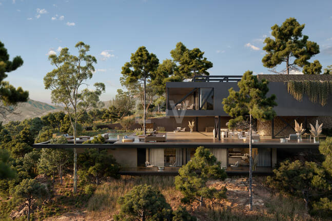 Modern Avant-Garde design Villa i harmoni med naturen