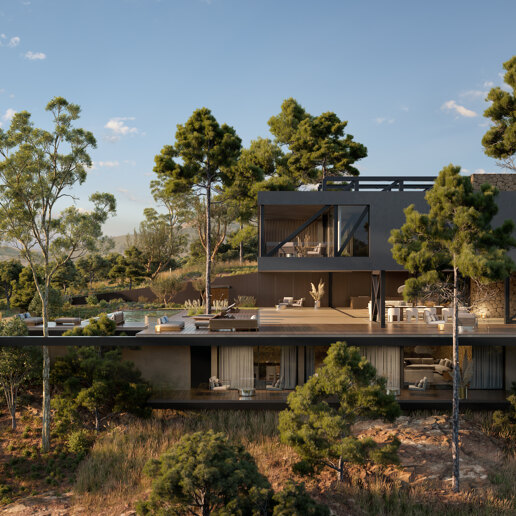 Villa moderne de design Avant-Garde en harmonie avec la nature