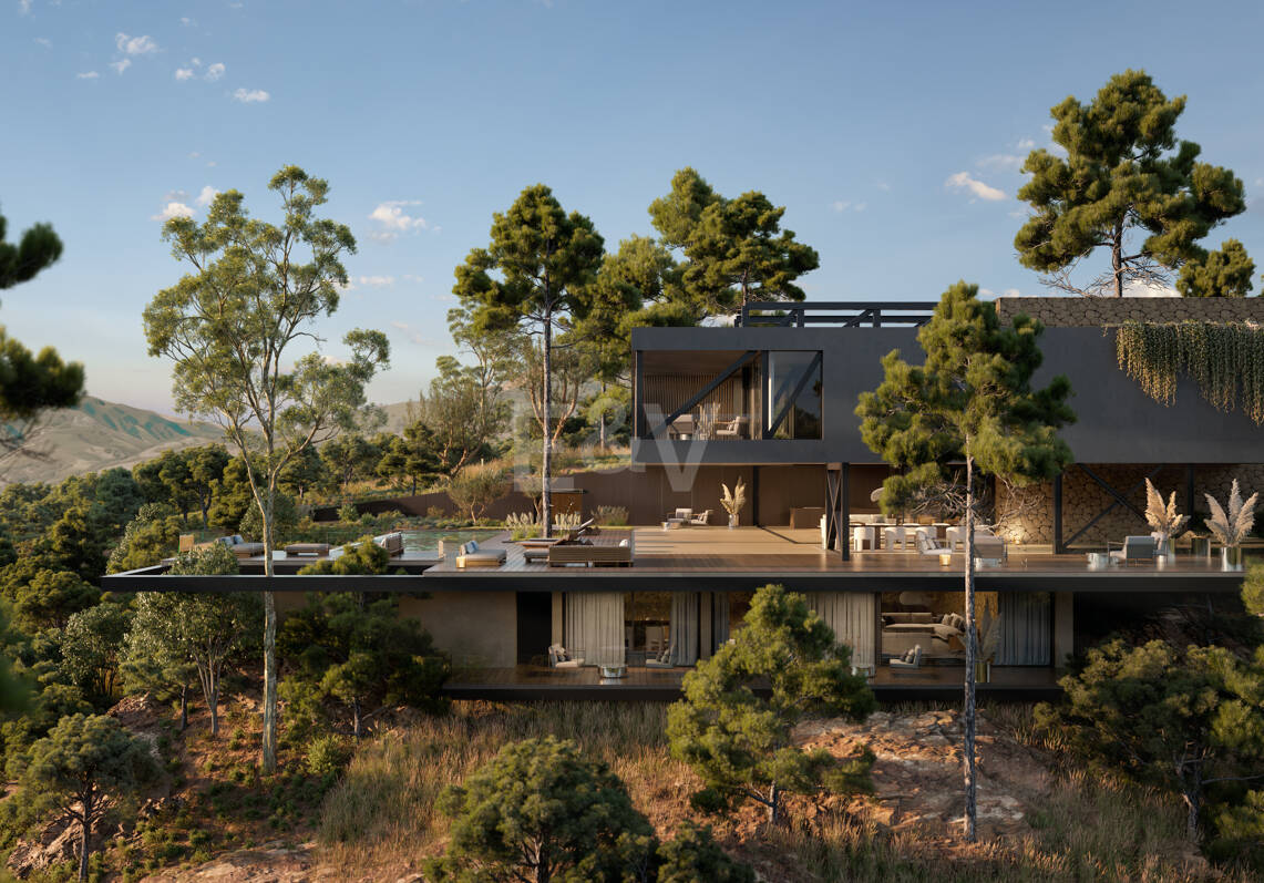 Moderne Avantgarde-Design-Villa im Einklang mit der Natur